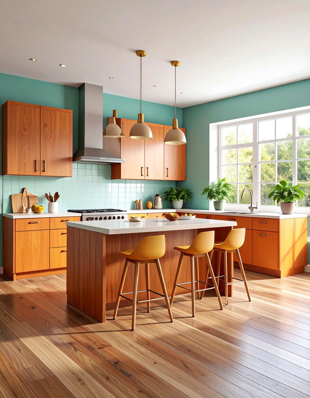 Mid Century Modern Kitchen With Dark Wood Floors - 25 Kitchen With Dark Wood Floors