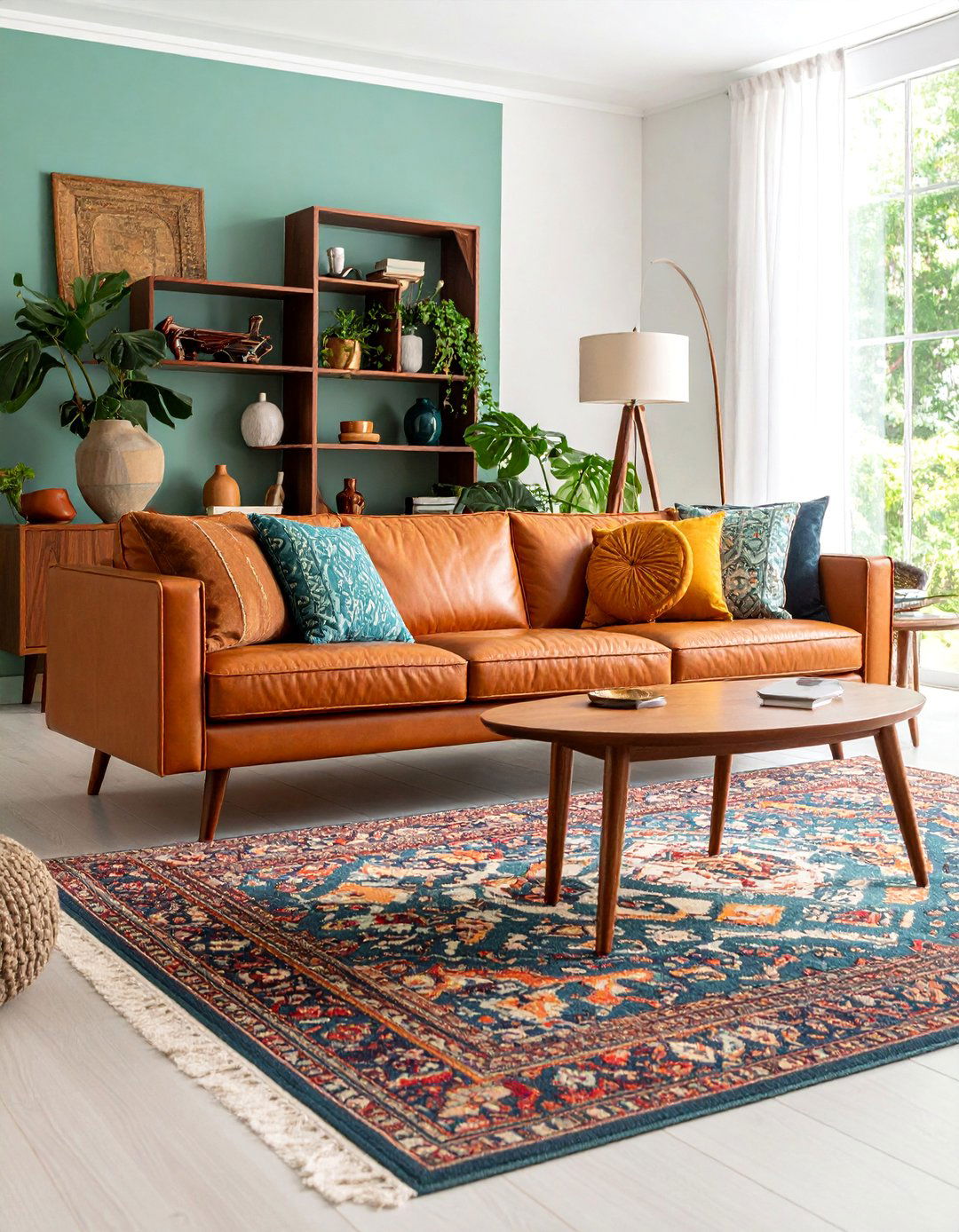 Mid Century Modern Leather Lounge - 25 Living Room Couch Ideas