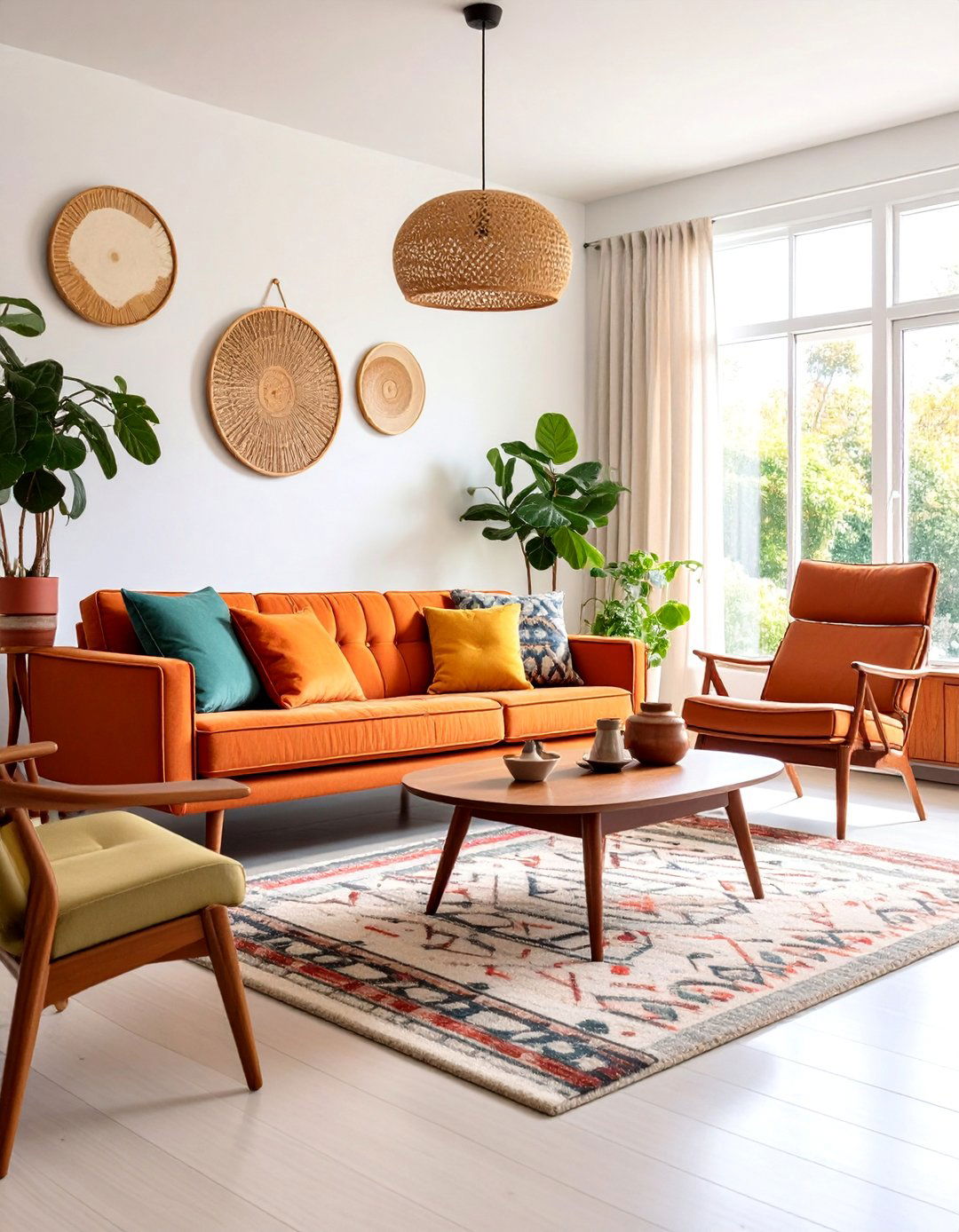 Mid Century Modern Living Room Retro Layout - 25 Living Room Layout Ideas