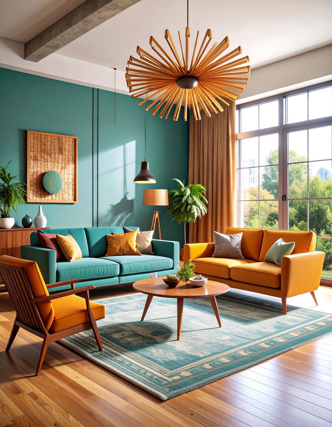 Mid Century Modern Loft Lounge - 25 Loft Ideas