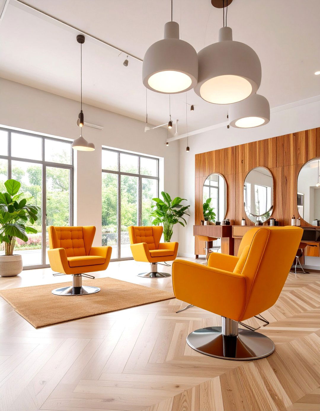 Mid Century Modern Retro Salon - 25 Salon Interior Design Ideas