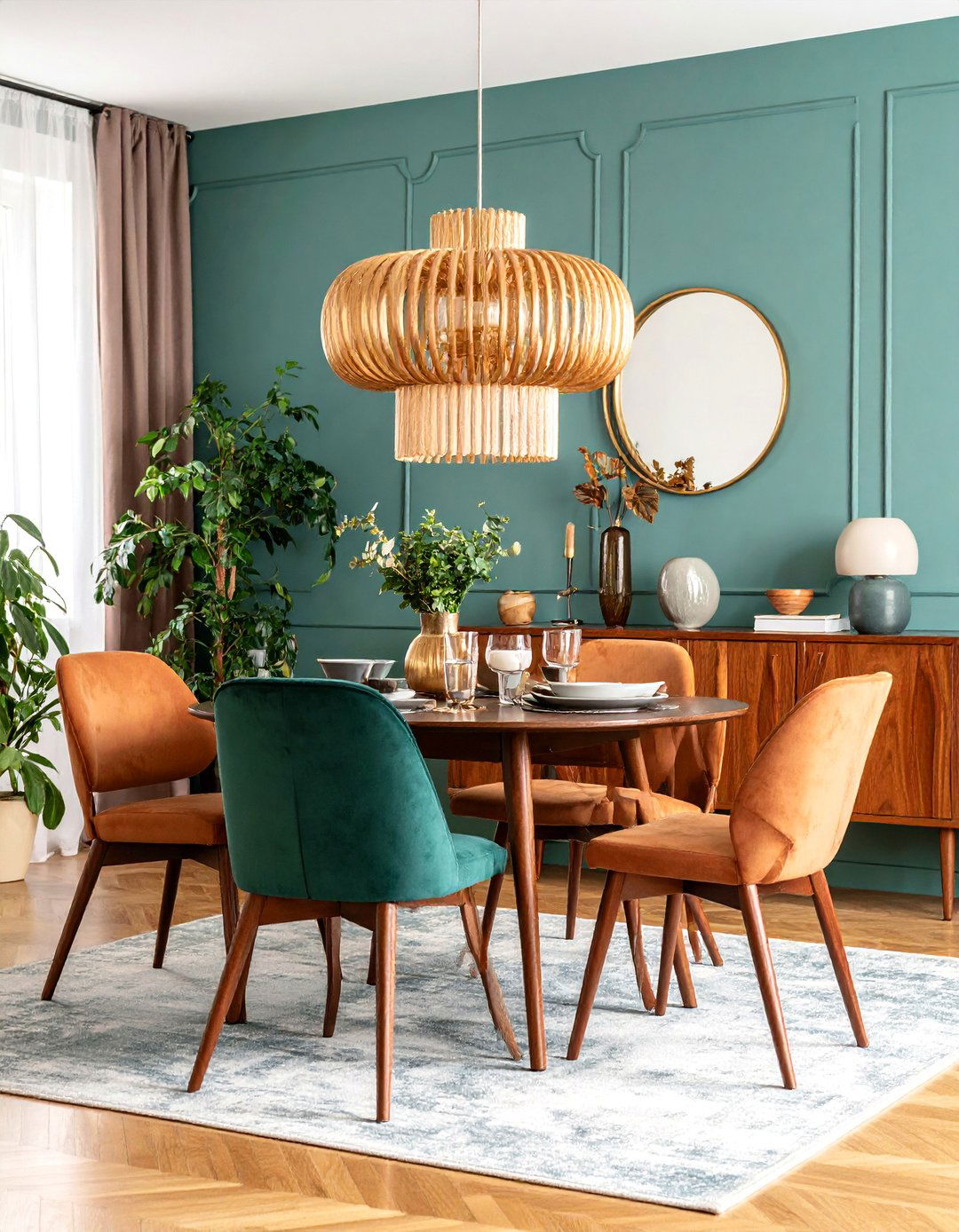 Mid Century Modern Revival with Retro Elegance - 25 Luxury Dining Room Ideas