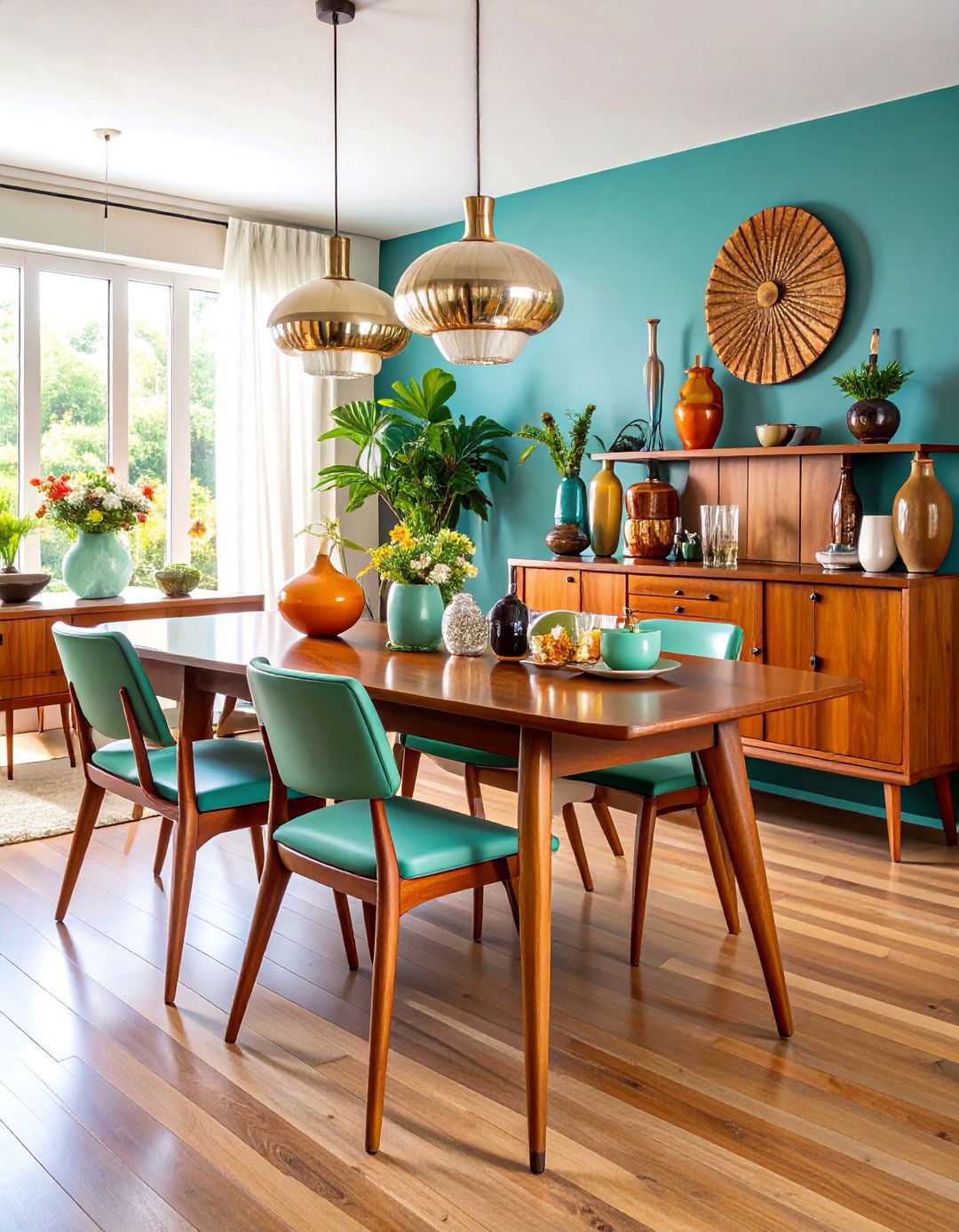 Mid Century Modern Sideboard with Atomic Age Accessories - 25 Sideboard Decor Ideas