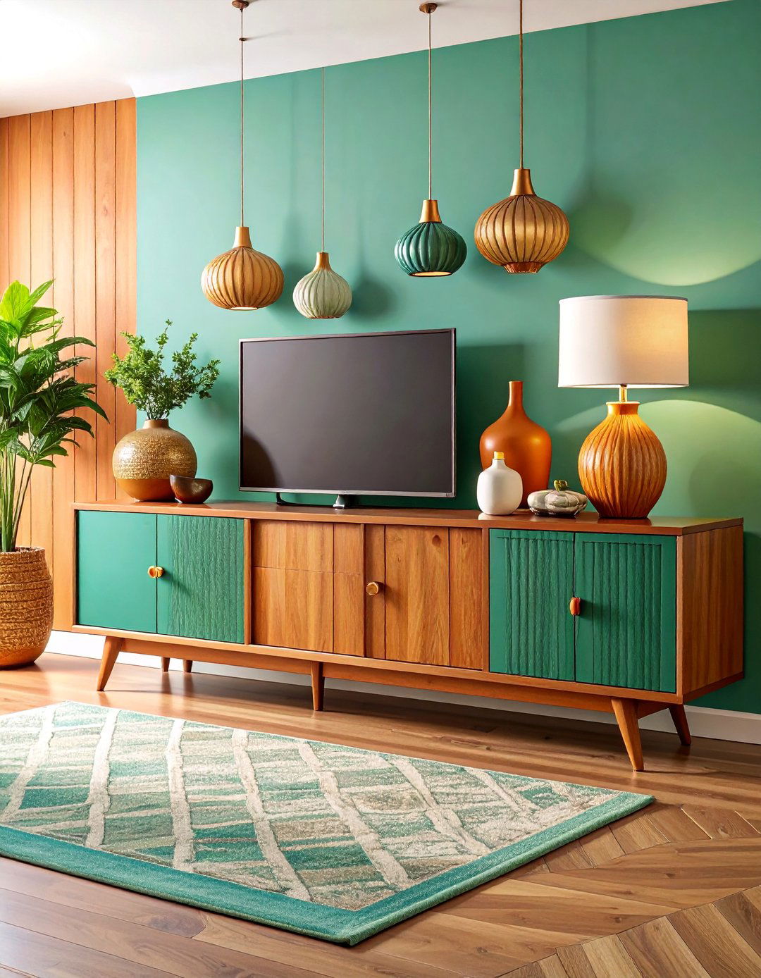 Mid Century Modern TV Console with Tapered Legs - 25 Tv Console Decor Ideas