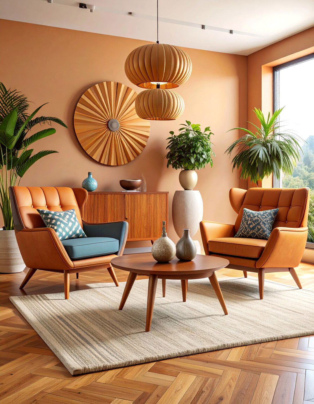 Mid Century Modern Tan Living Room - 25 Tan Living Room Ideas