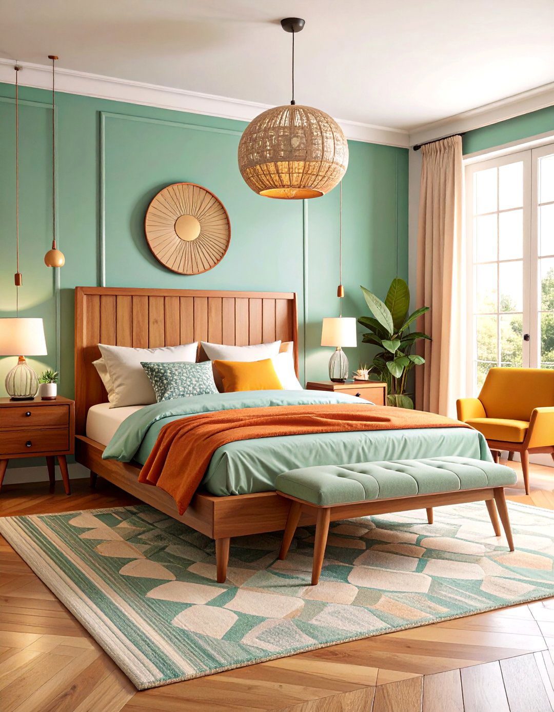 Mid Century Modern Vintage Studio - 25 Small Apartment Ideas for Guys