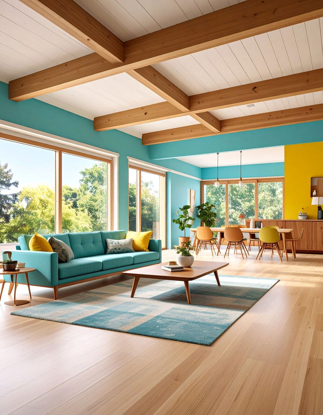 Mid Century Modern with Laminated Beam Innovation - 25 Vaulted Ceiling With Beams