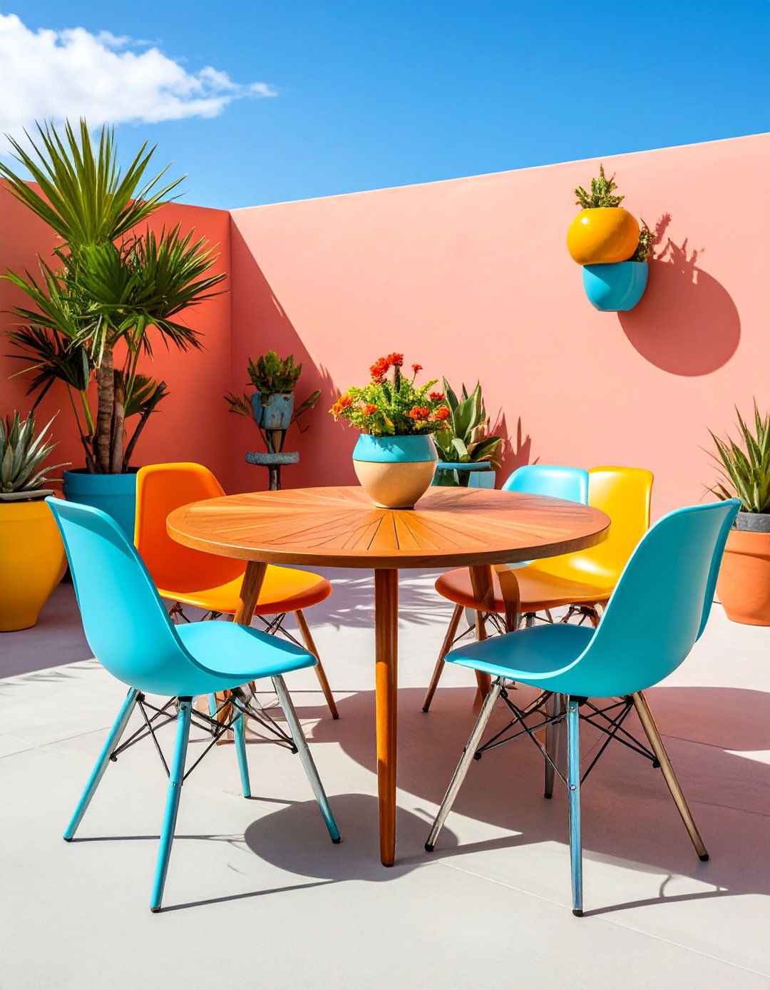 Mid Century Modern with Teak and Aluminum - 25 Outdoor Dining Area Ideas