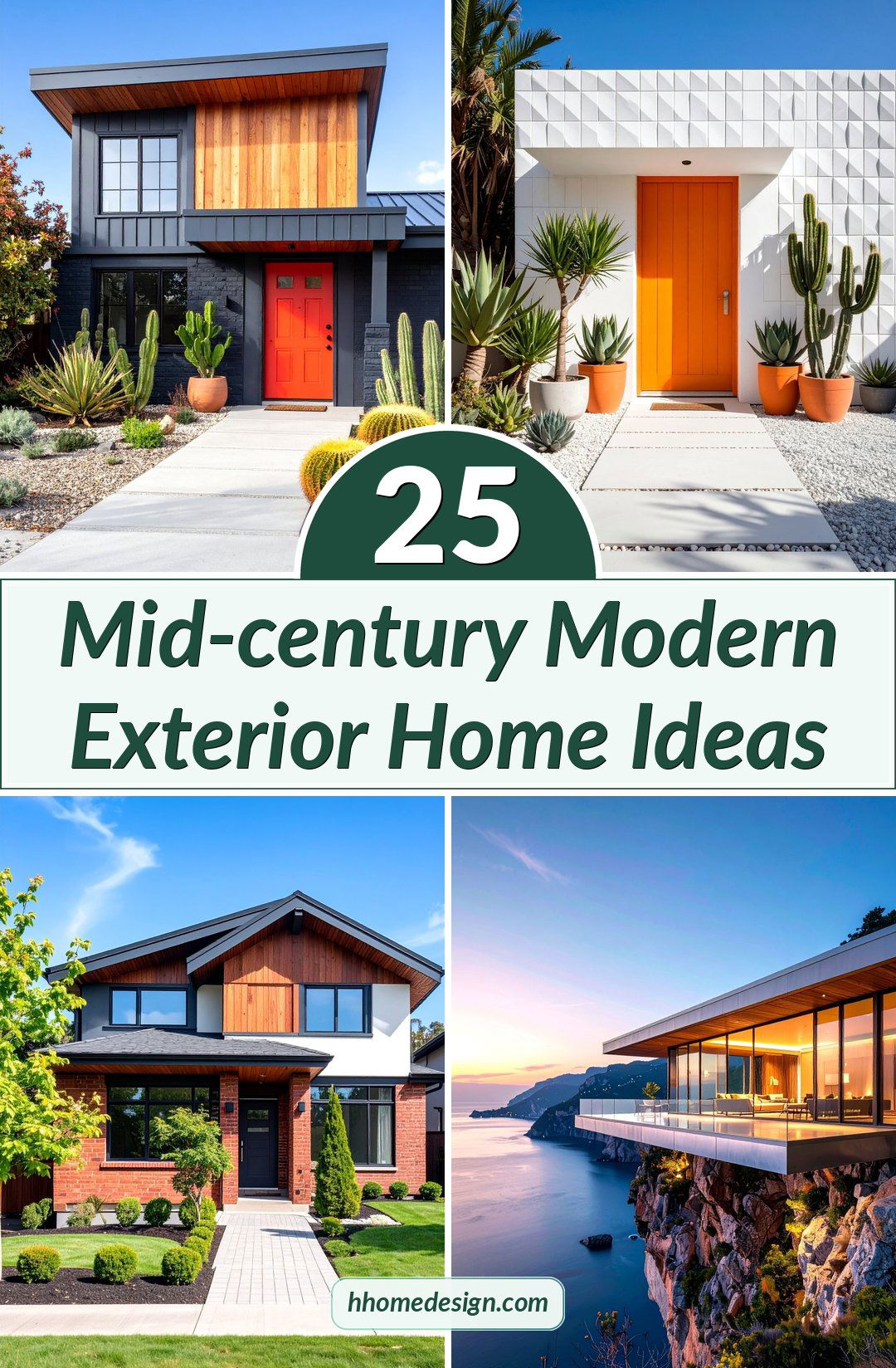 25 Mid-century Modern Exterior Home Ideas