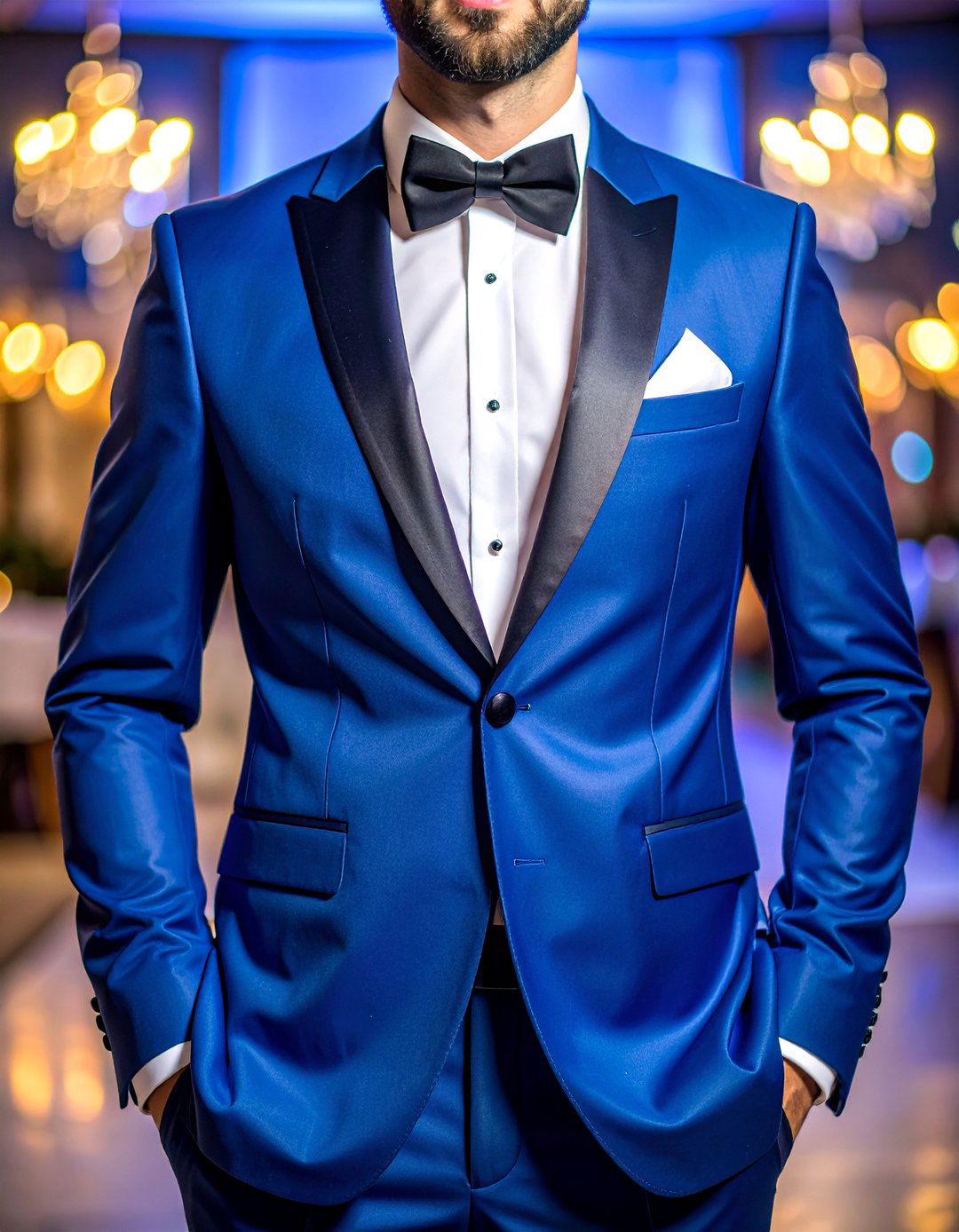 Midnight Blue Tuxedo Wedding Outfit - 25 Men's Wedding Outfit Ideas