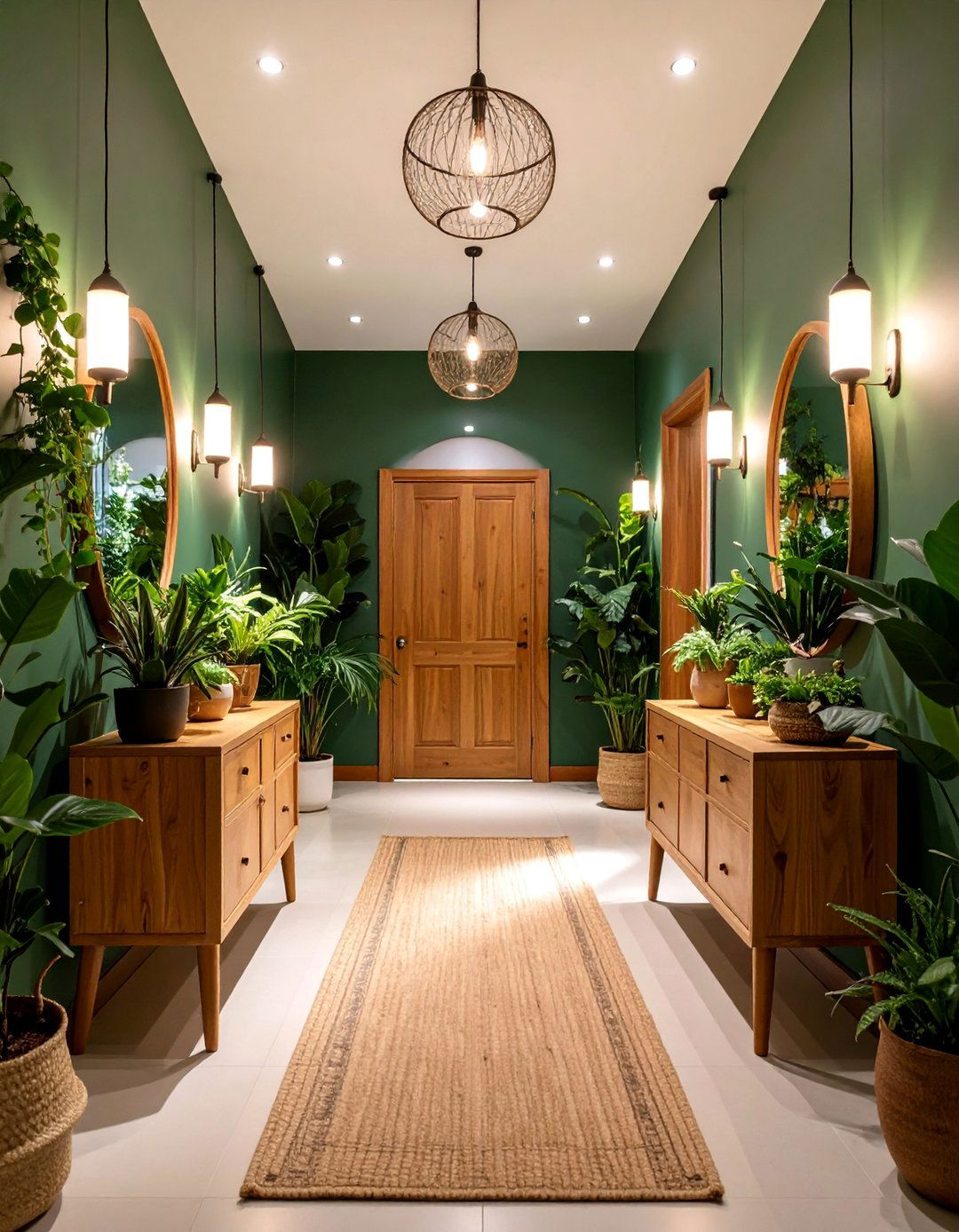 Midnight Green Botanical Conservatory - 25 Dark Hallway Ideas
