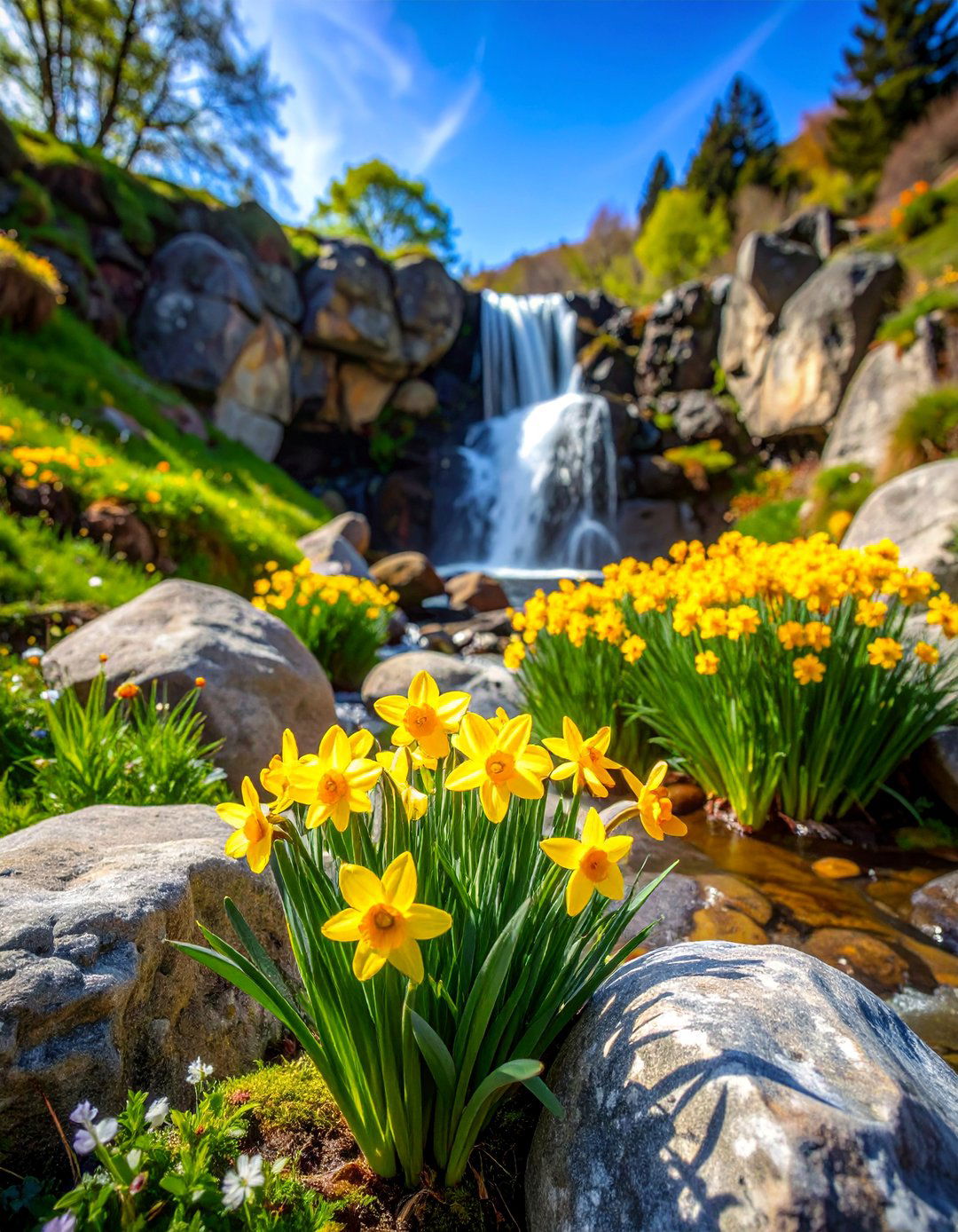 Miniature Daffodil Rockery Retreat - 25 Daffodil Garden Ideas