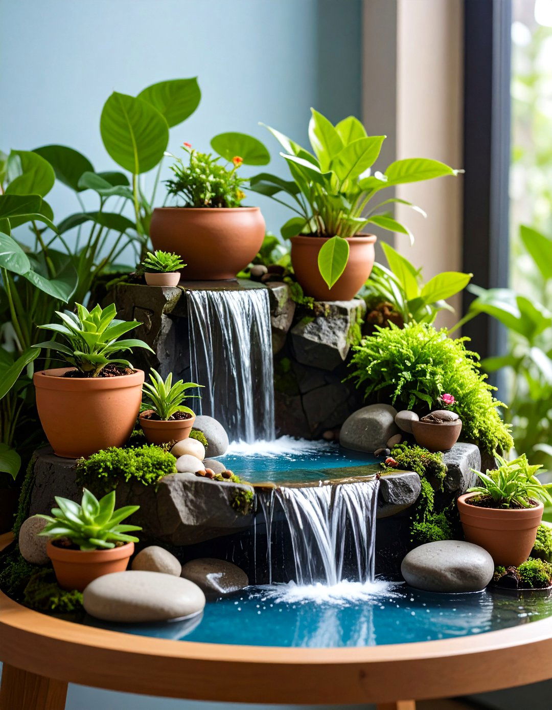 Miniature Tabletop Waterfall for Small Spaces - 25 Small Pond Ideas With Waterfalls