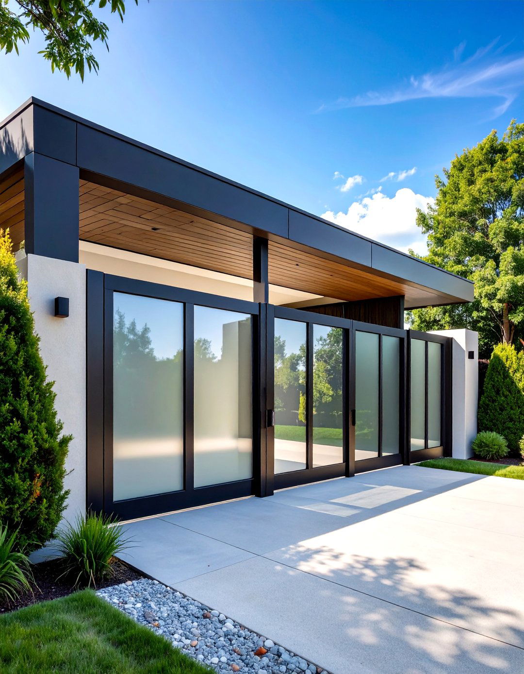 Minimalist Black Aluminum Frame Fence Gate - 25 Fence Gate Ideas