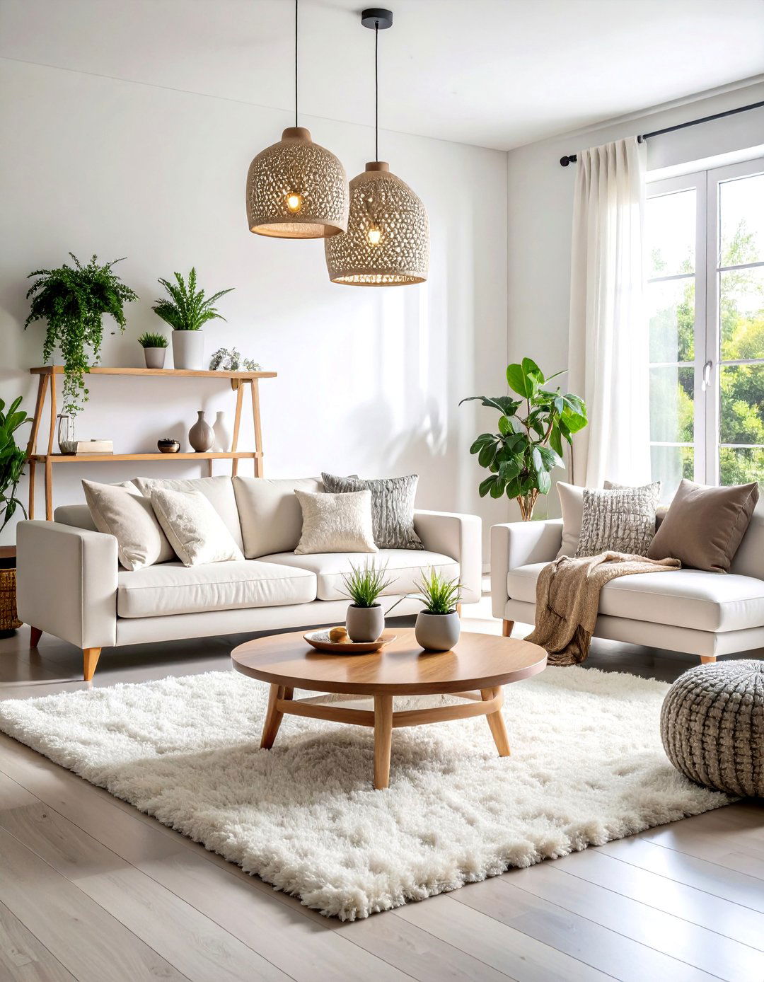 Minimalist Black Furniture with White Walls - 25 Black and White Boho Living Room Ideas