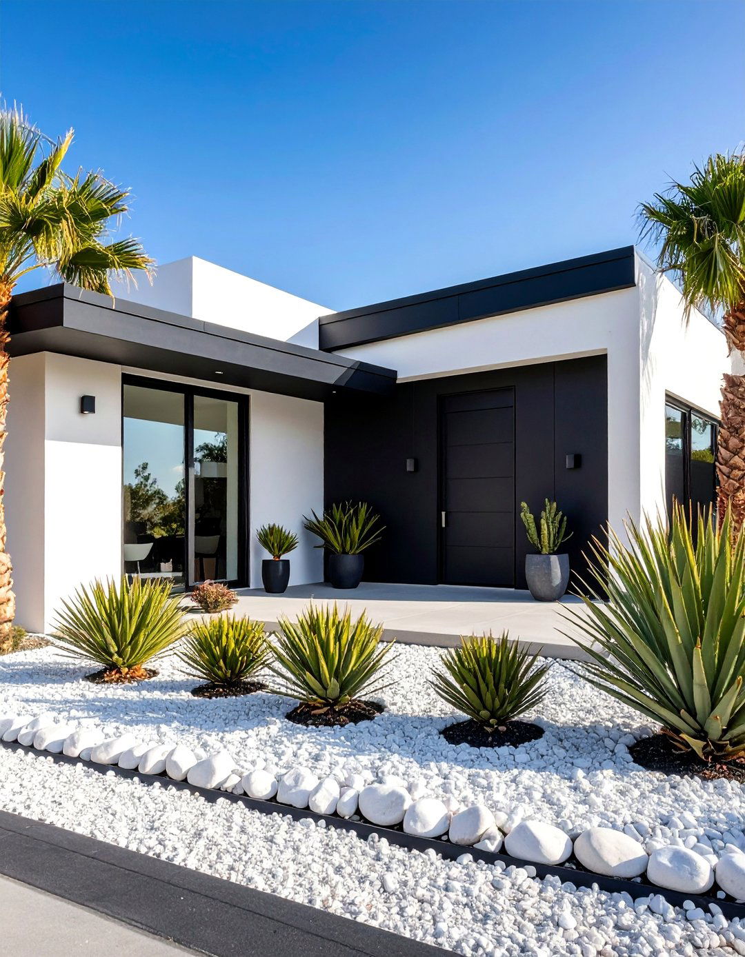 Minimalist Black and White Mid Century Modern Exterior - 25 Mid-Century Modern Exterior Home Ideas
