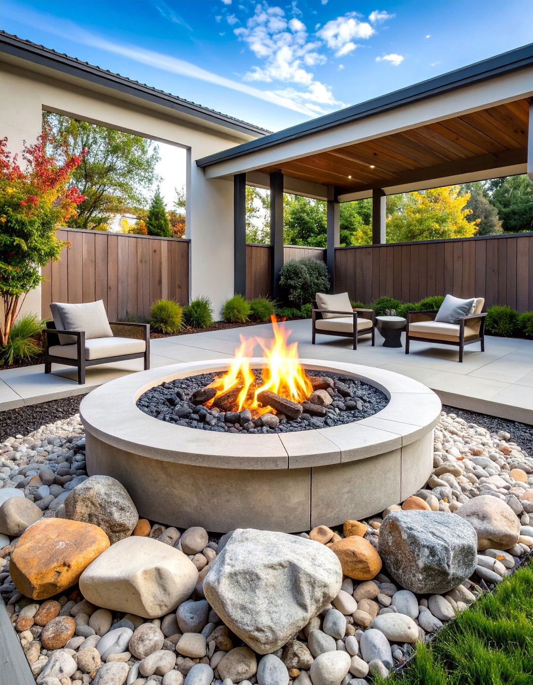 Minimalist Boulder Fire Pit Design - 25 Boulder Fire Pit Ideas