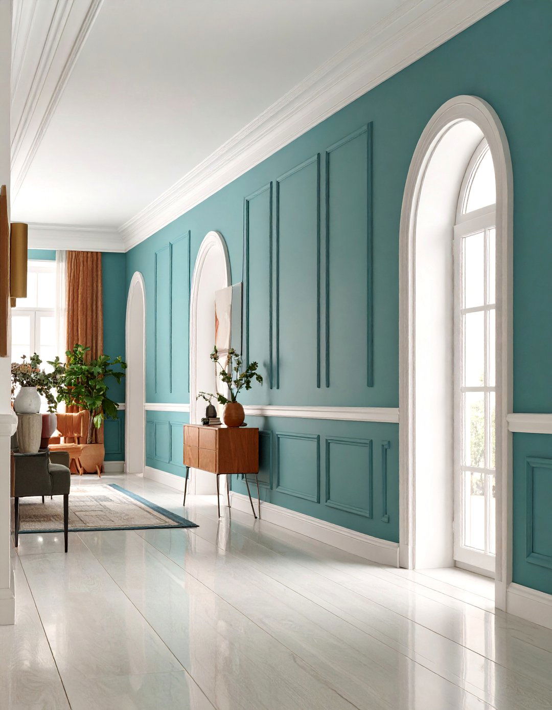 Minimalist Chair Rail Division - 25 Wall Trim Ideas