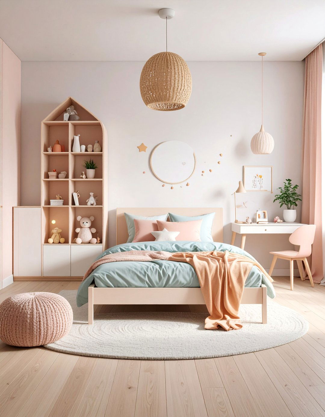 Minimalist Childrens Bedroom with Smart Storage - 25 Minimalist Decorating Ideas