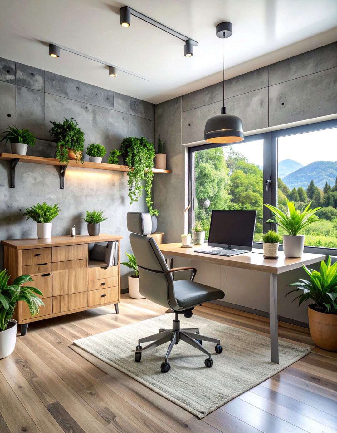 Minimalist Concrete Effect Accent - 25 Rv Wallpaper Ideas