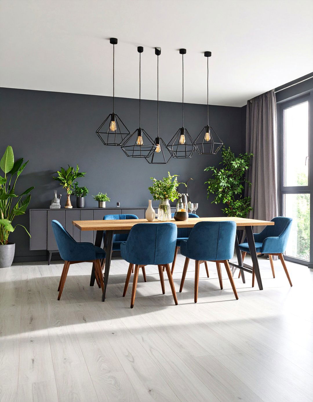 Minimalist Dark with Natural Light - 25 Moody Dining Room Ideas