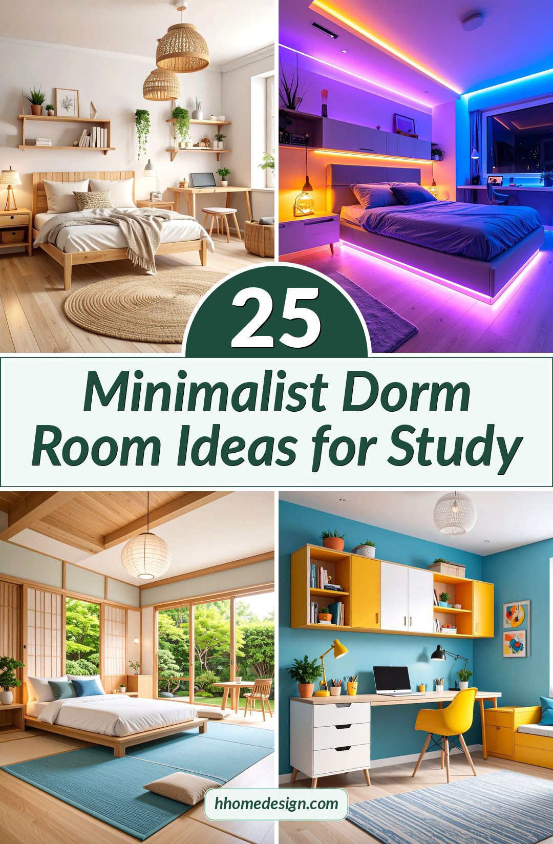 25 Minimalist Dorm Room Ideas for Study