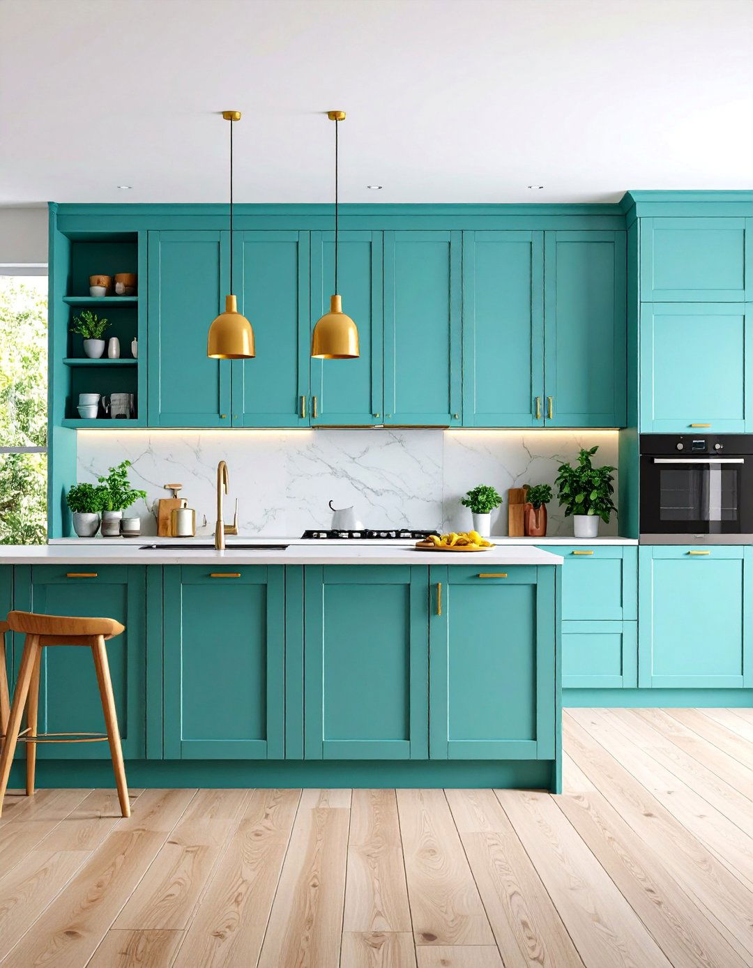 Minimalist Flat Panel Contemporary Style - 25 Kitchen Wainscoting Ideas