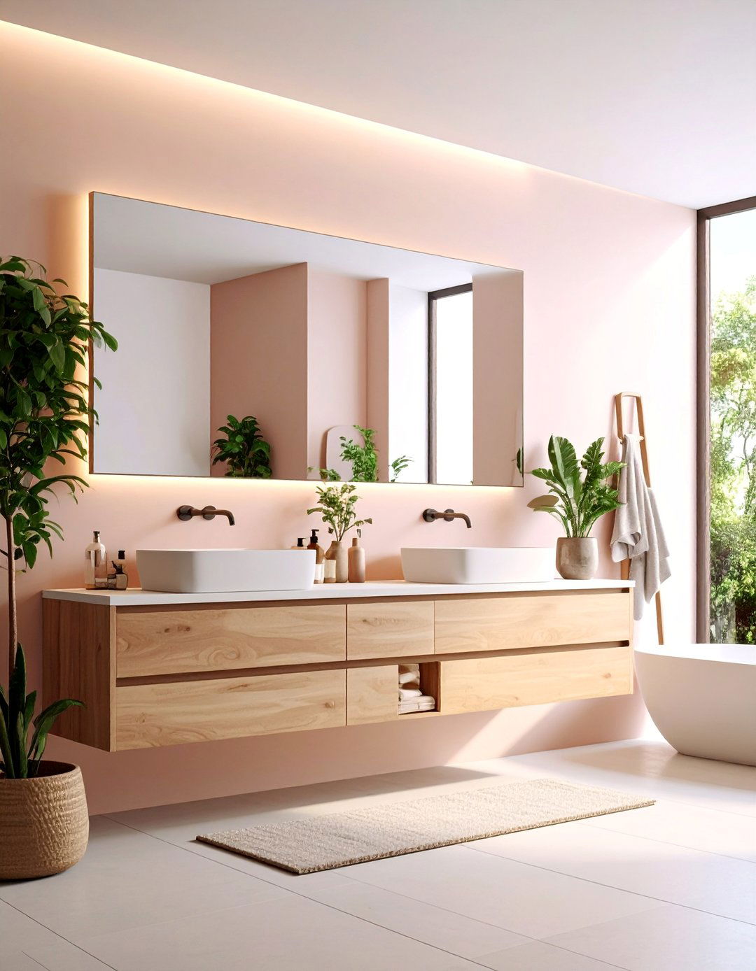 Minimalist Floating Vanity Bathroom - 25 Modern Bathroom Ideas