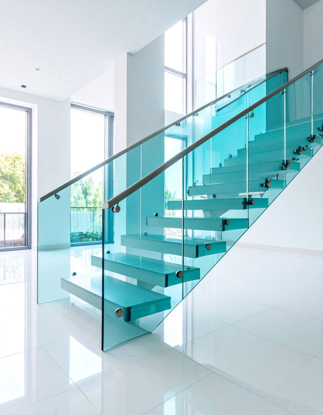 Minimalist Frameless Glass Railing - 25 Stair Railing Ideas