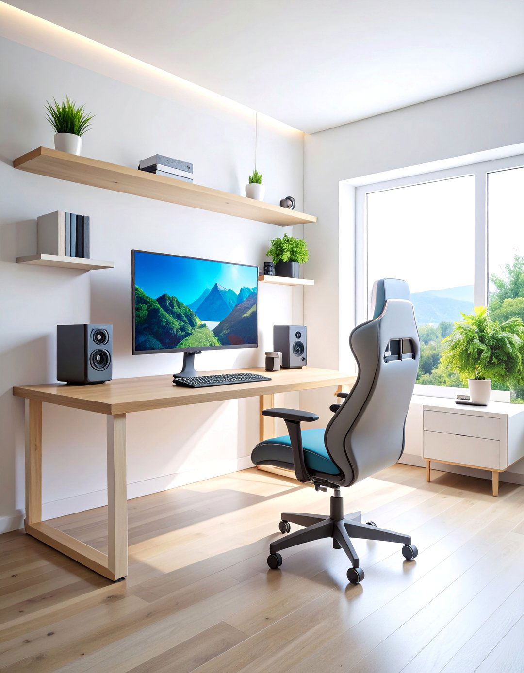 Minimalist Gaming Studio - 25 Video Game Room Ideas