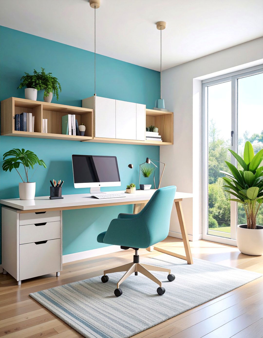 Minimalist Home Office with Hidden Technology - 25 Spare Room Ideas
