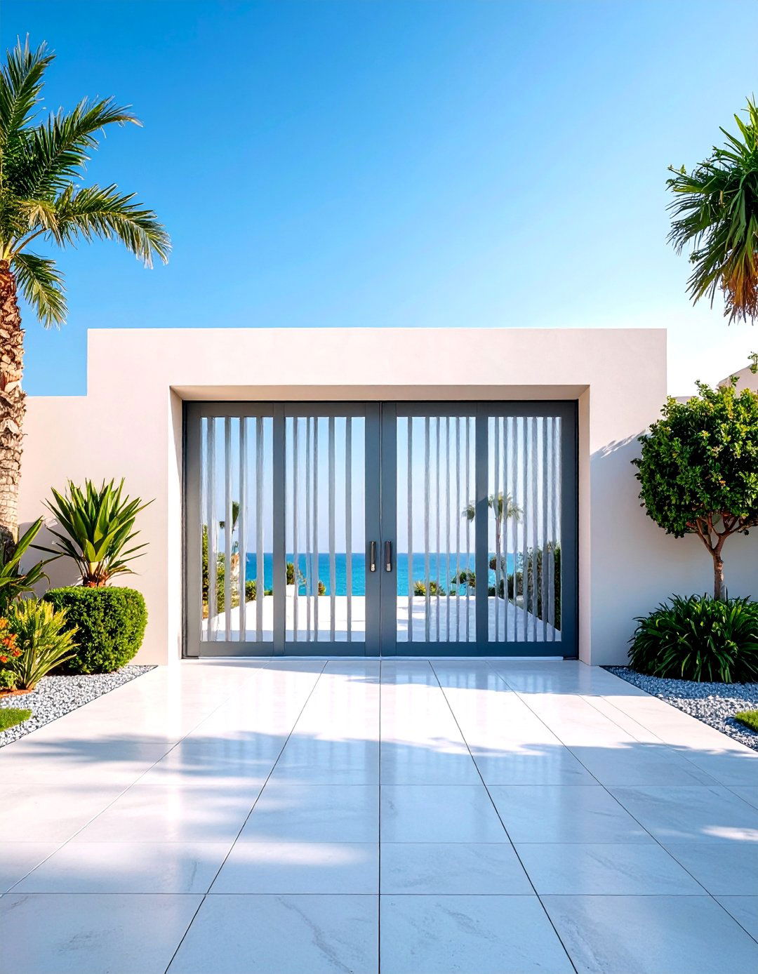 Minimalist Horizontal Panel Gate - 25 Front Door Gate Ideas