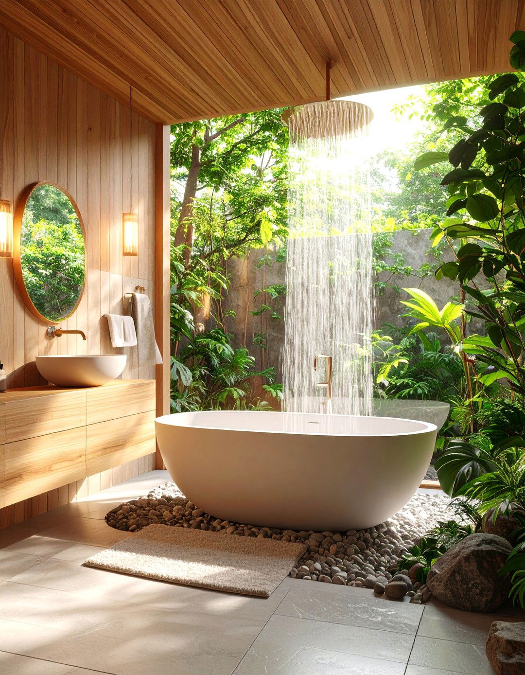 Minimalist Japanese Inspired Zen Retreat - 25 Tub-shower Combo Ideas