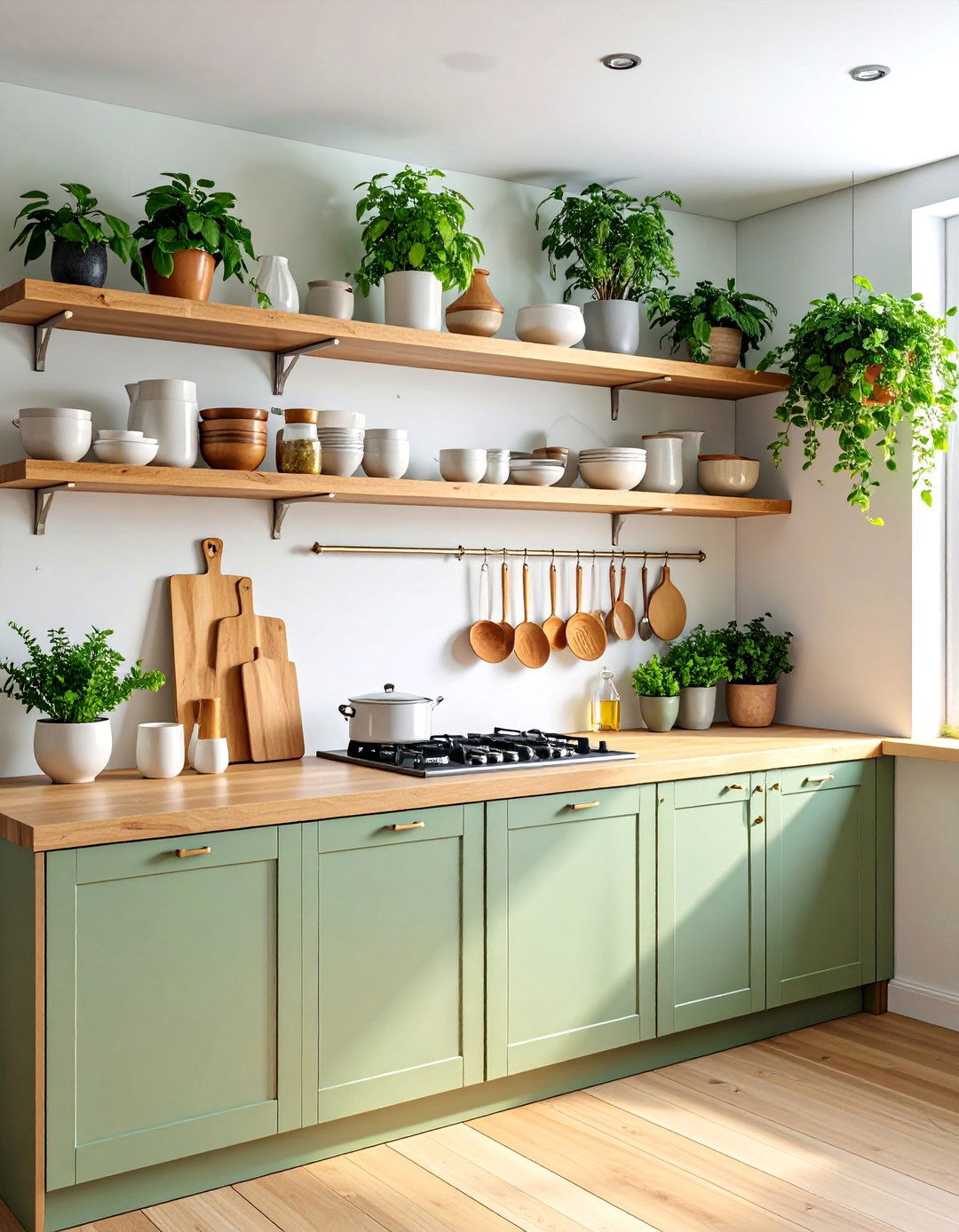 Minimalist Kitchen with Open Shelving Display - 25 Minimalist Interior Design Ideas