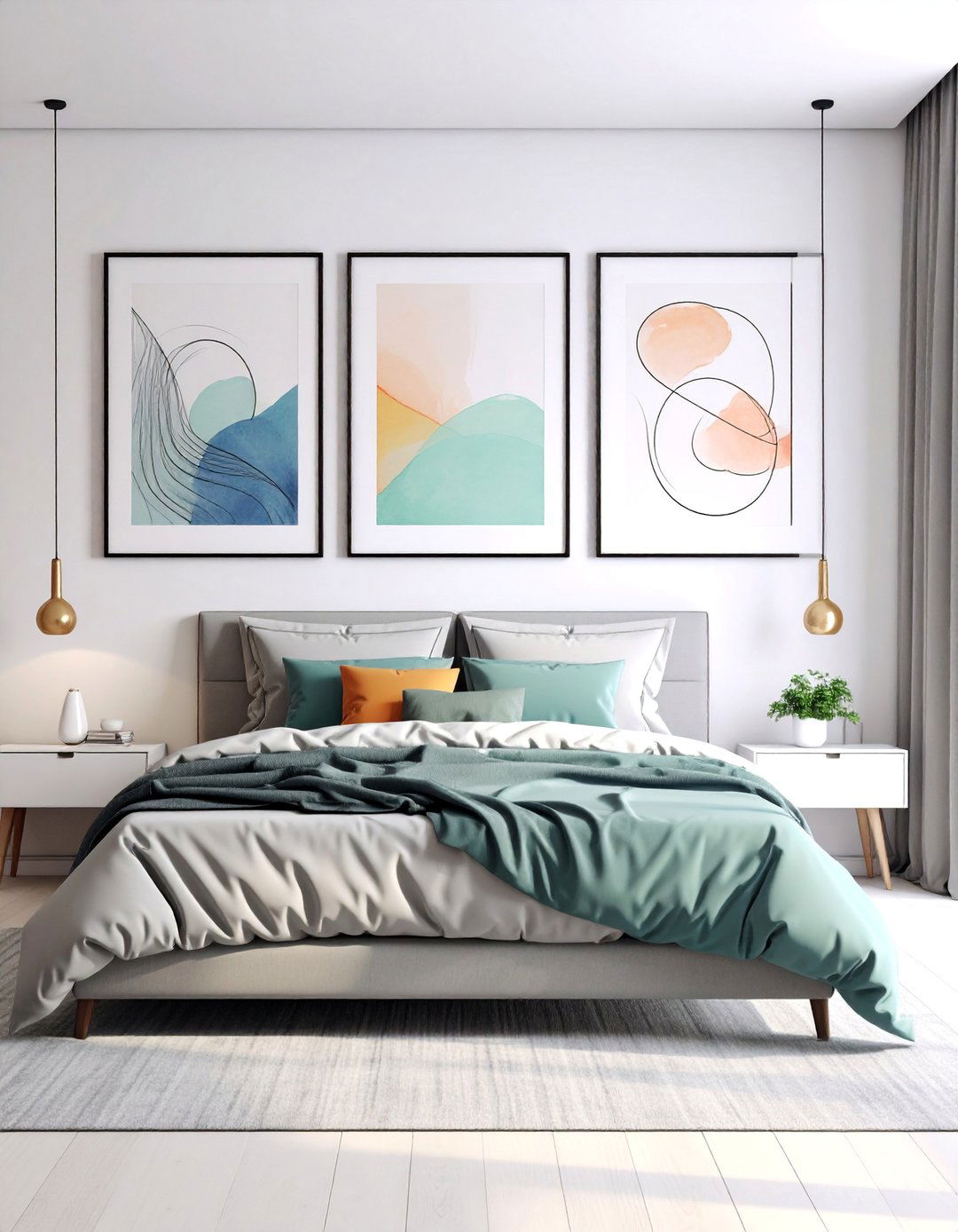 Minimalist Line Art Display - 25 Wall Decor Ideas