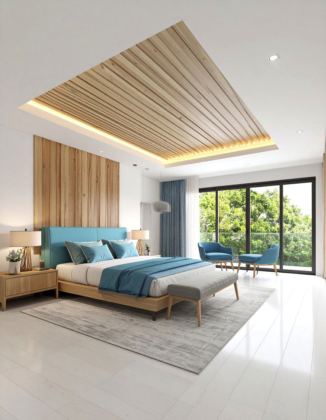 Minimalist Linear Geometric Ceiling - 25 Ceiling Wallpaper Ideas