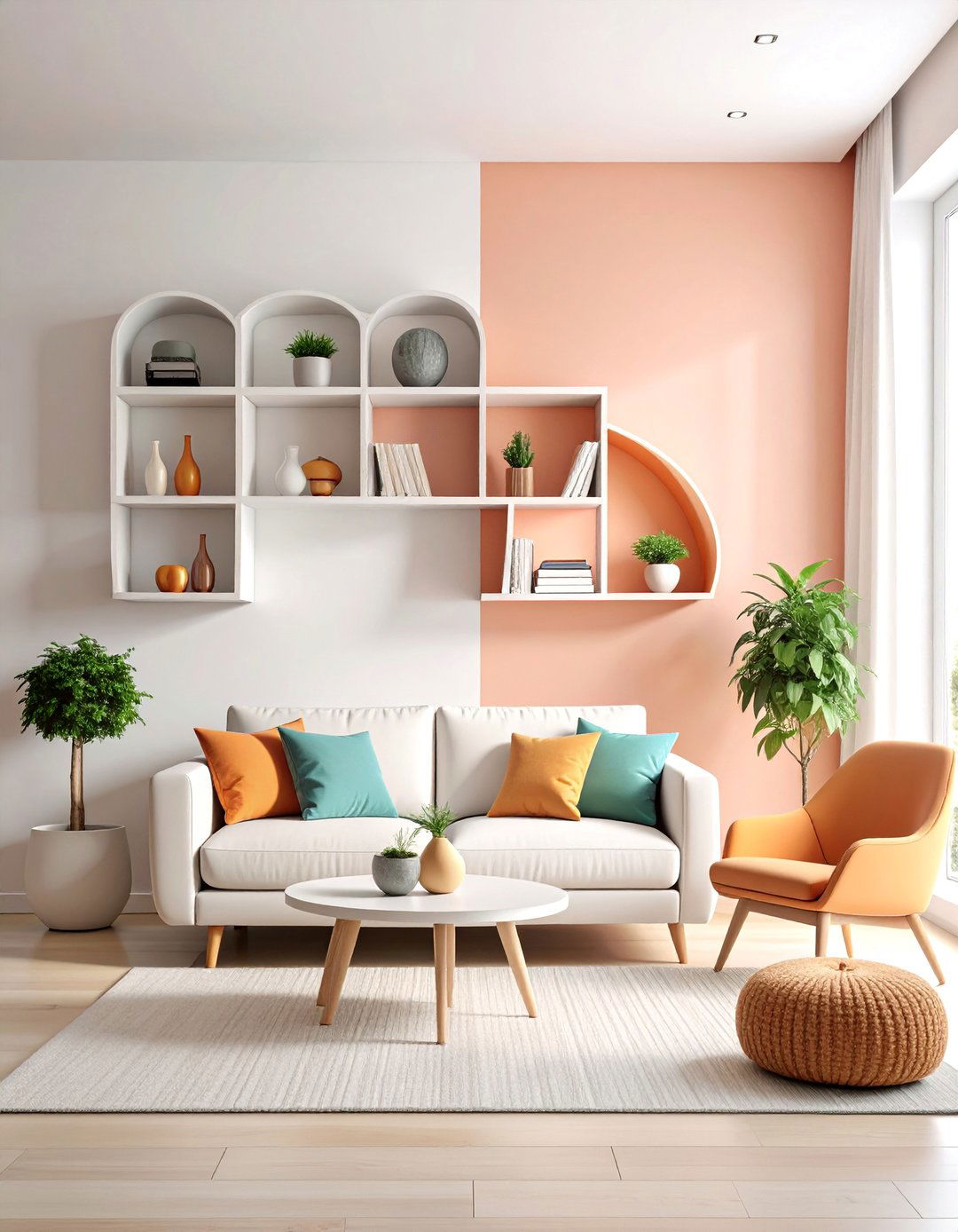 Minimalist Living Room Shelf Gallery Wall - 25 Living Room Shelf Ideas