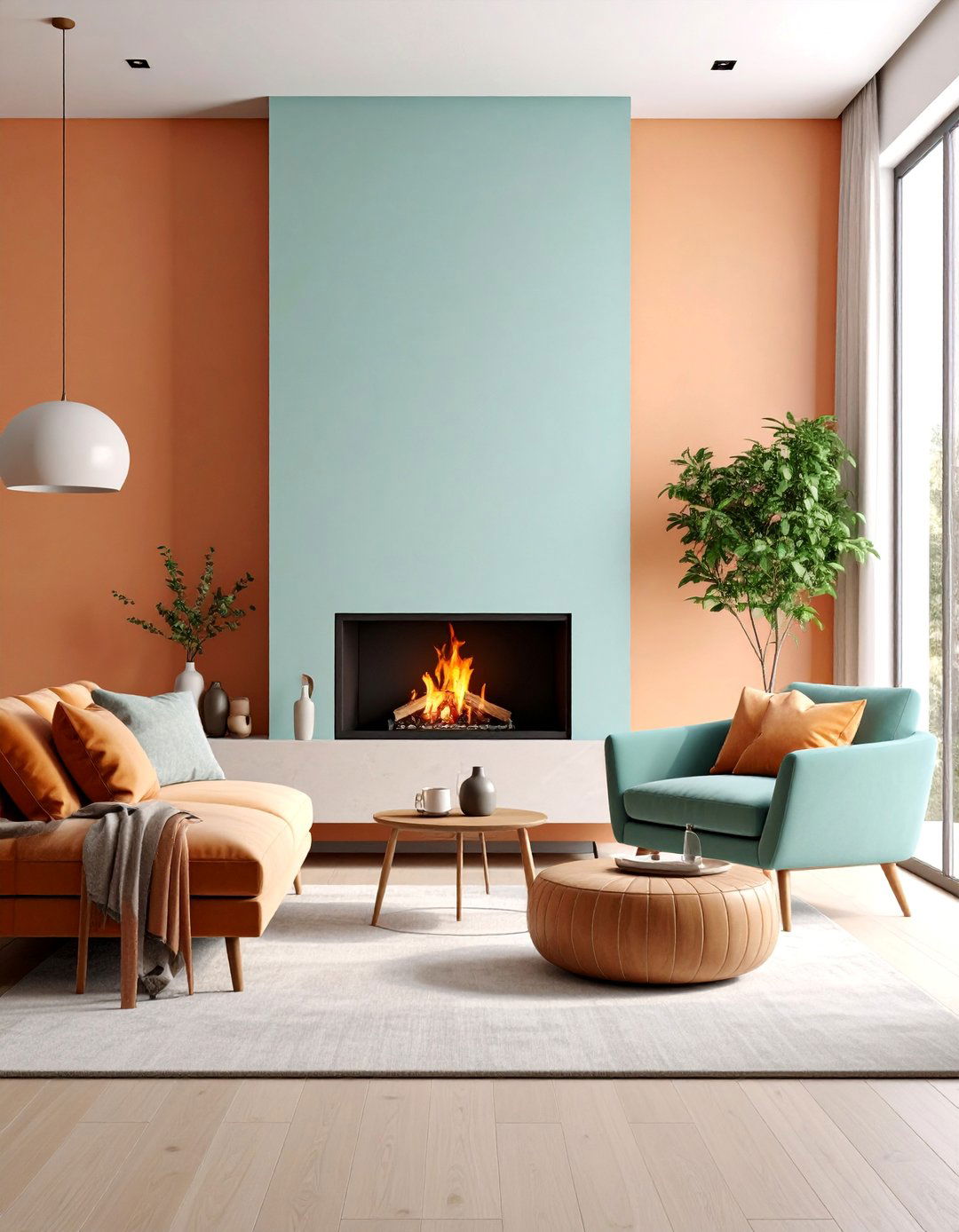 Minimalist Living Room with Fireplace - 25 Minimalist Living Room Ideas