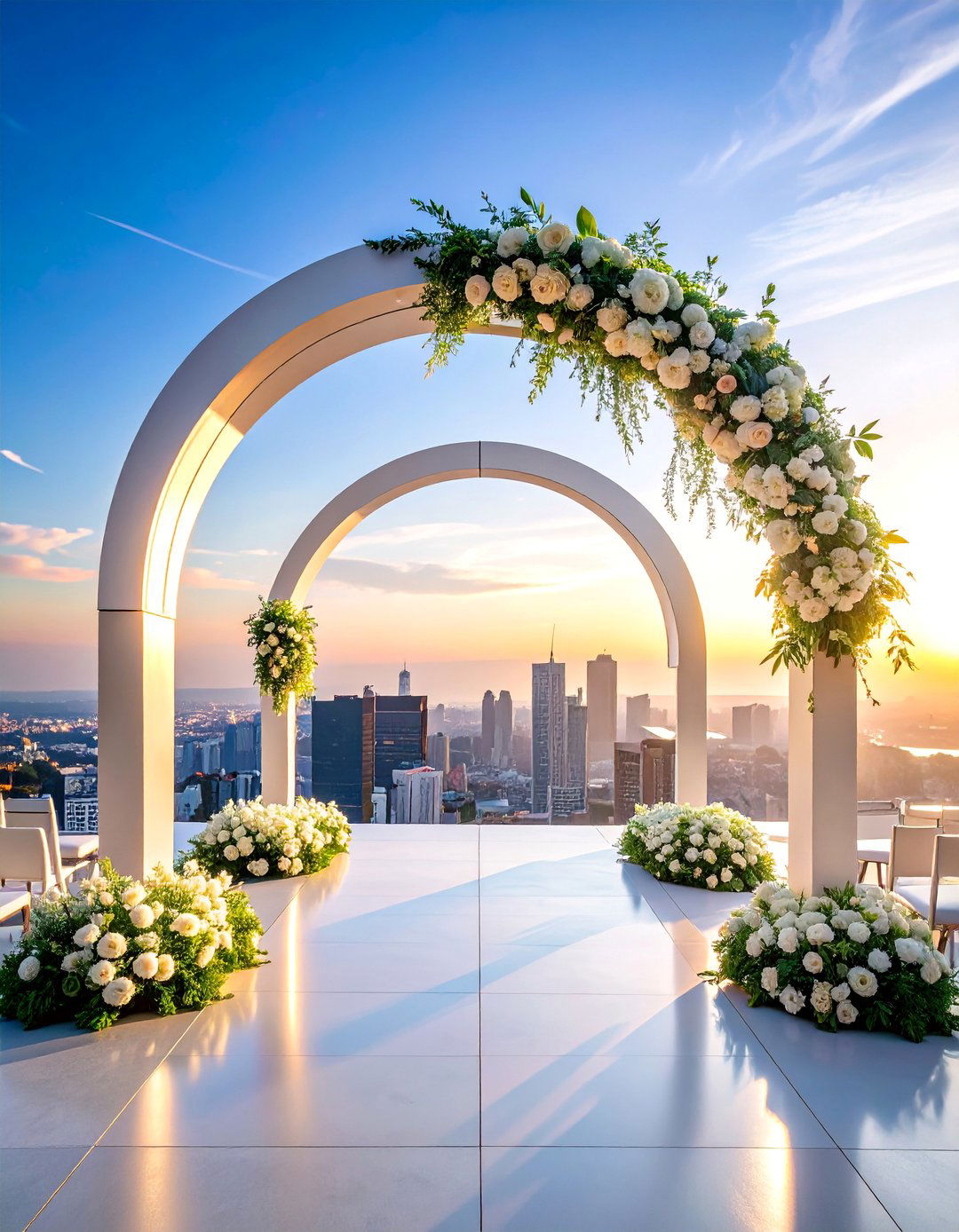 Minimalist Metal Frame Wedding Arch - 25 Wedding Arch Ideas