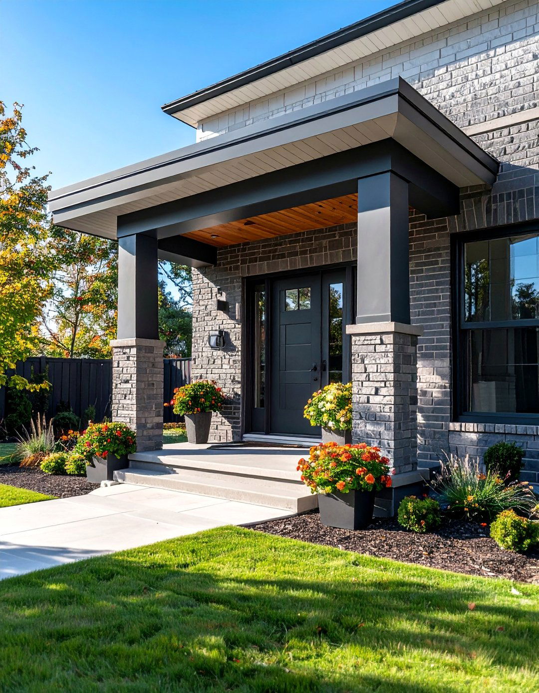 Minimalist Modern Brick Porch - 25 Brick Porch Ideas