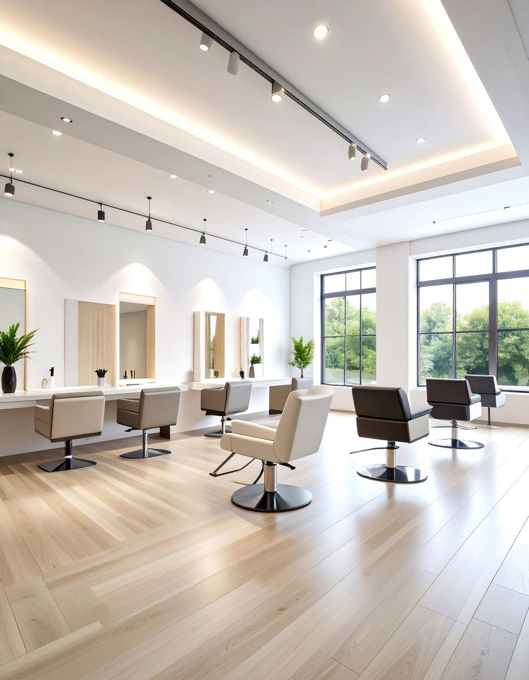 Minimalist Modern Clean Lines Salon - 25 Salon Interior Design Ideas