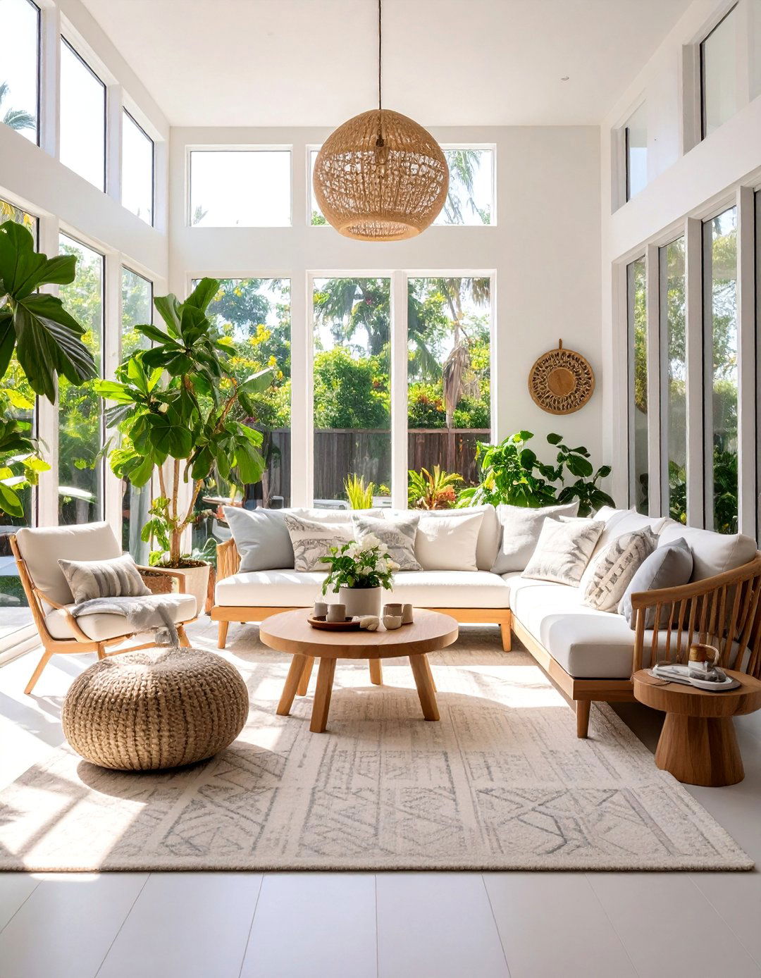 Minimalist Modern Florida Room with Clean Lines and Neutral Palette - 25 Florida Room Ideas