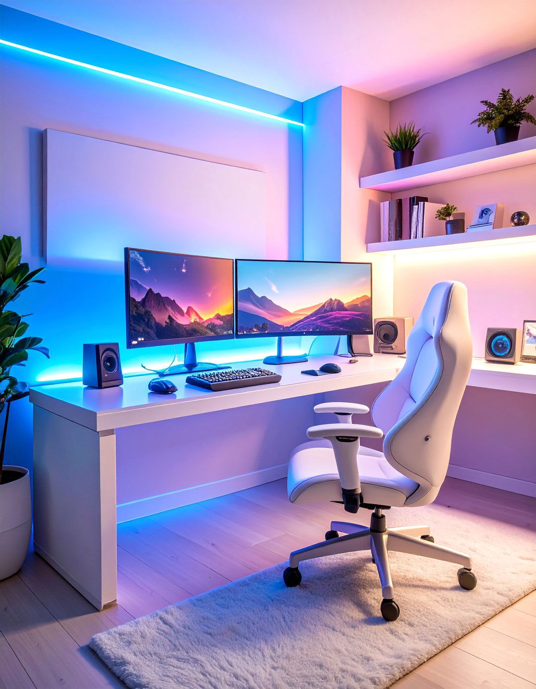 Minimalist Modern Gaming Corner - 25 Small Game Room Ideas