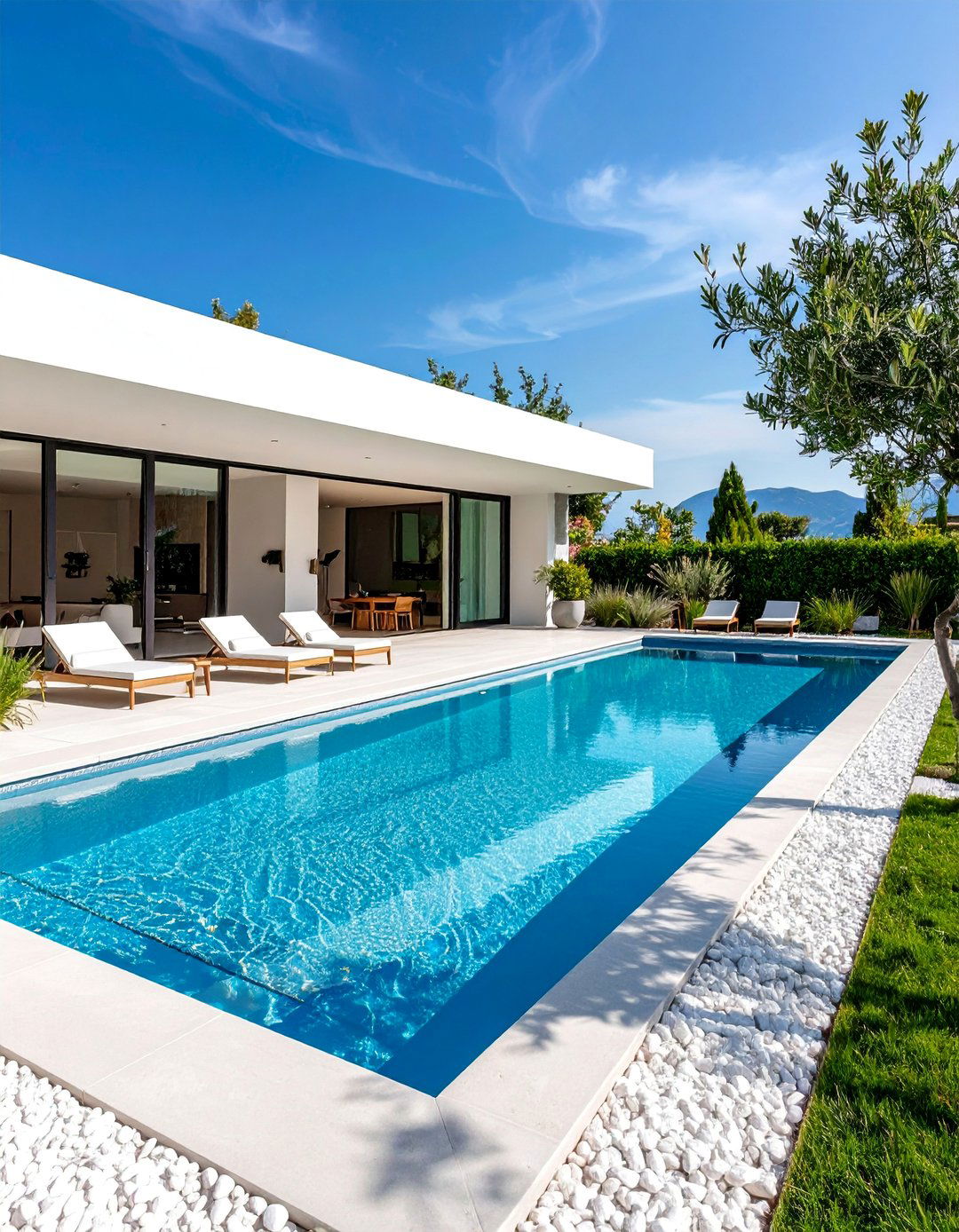 Minimalist Modern Spool with Monochromatic Design - 25 Spool Pool Ideas