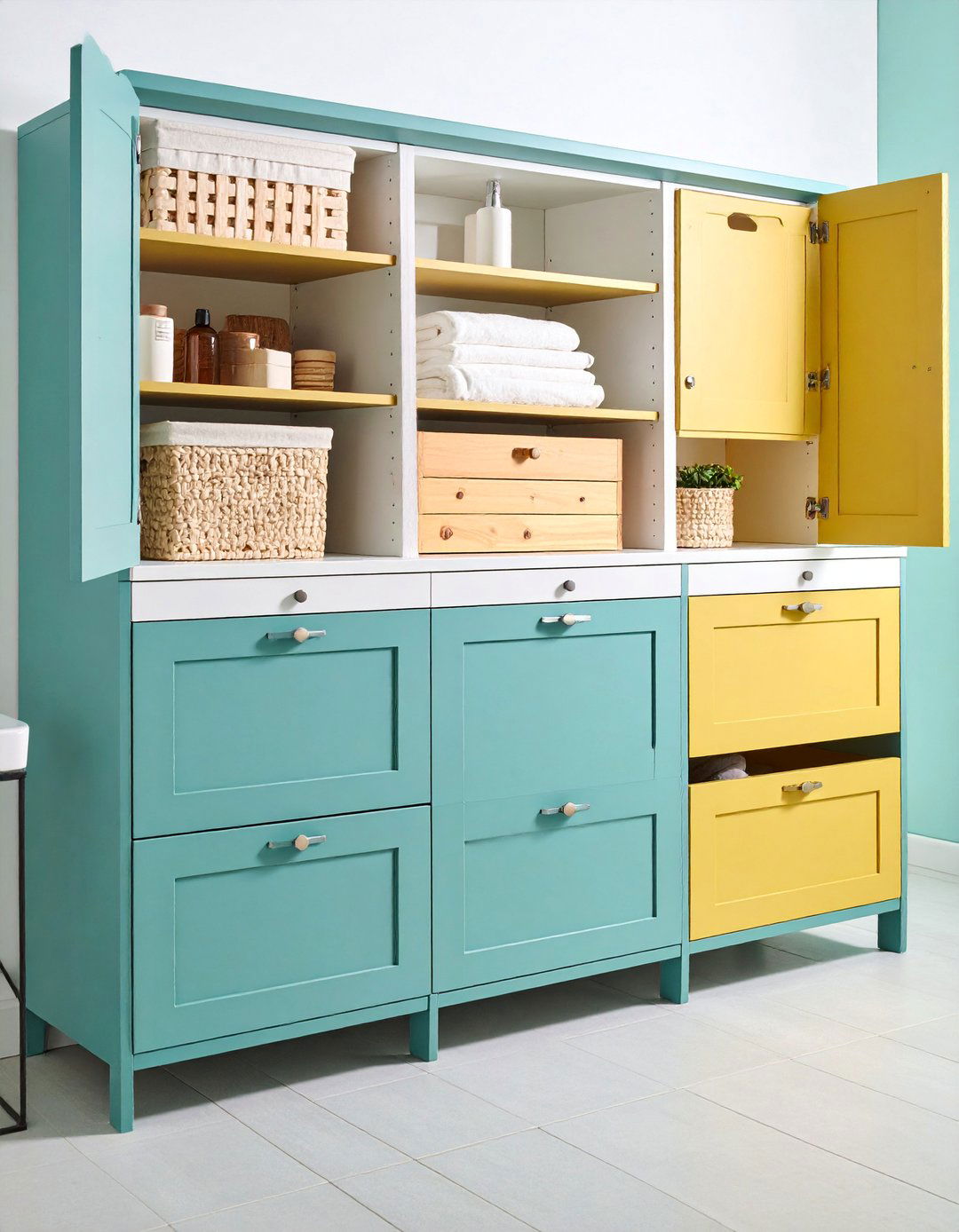 Minimalist Organization System with Hidden Storage Solutions - 25 Bathroom Cabinet Organization Ideas