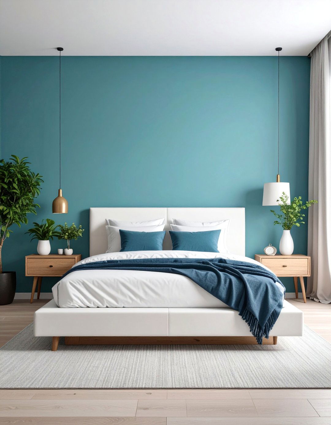 Minimalist Periwinkle and White Sanctuary - 25 Blue and Purple Bedroom Ideas