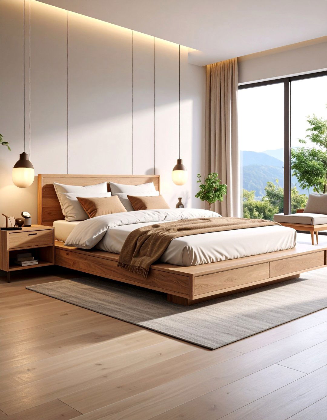 Minimalist Platform Bed with Built In Side Storage - 25 Studio Furniture Ideas