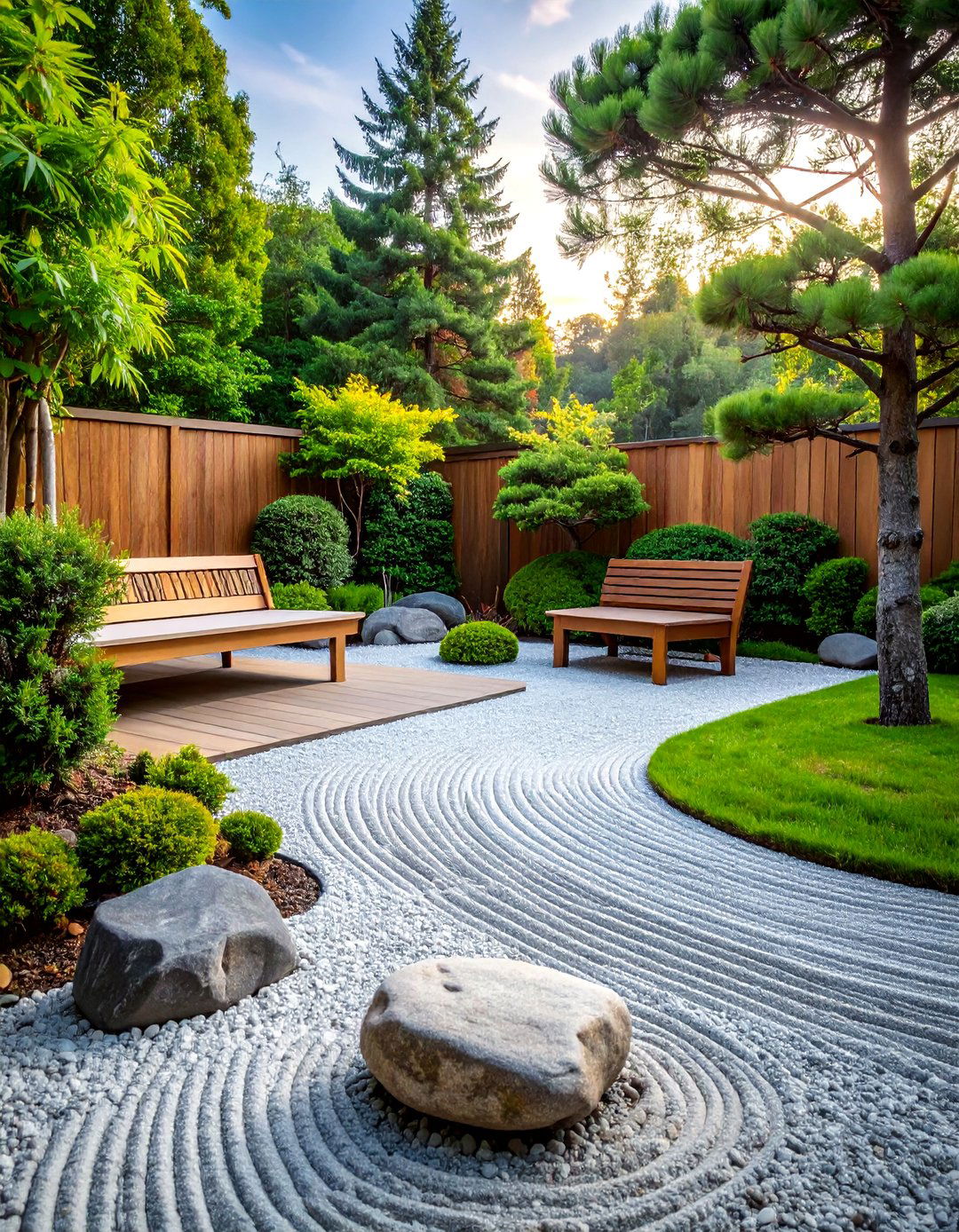 Minimalist Raked Gravel Zen Garden - 25 Zen Garden Ideas