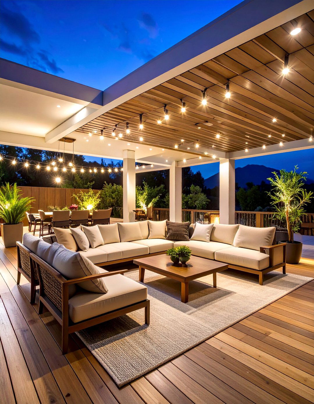 Minimalist Recessed Downlights - 25 Covered Patio Lighting Ideas