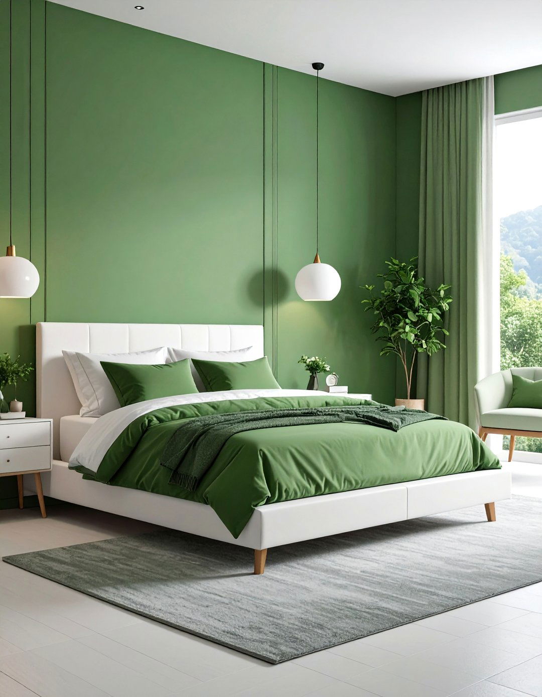 Minimalist Sage Green Bedroom with Clean Lines - 25 Sage Green Bedroom Ideas